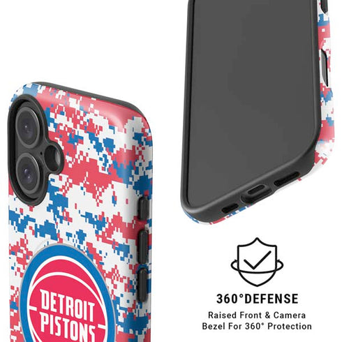 NBA Detroit Pistons Digi Camo iPhone 16 Plus Magsafe Impact Case